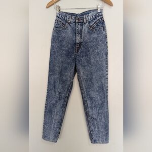 Vintage Hoko 80s 90s High Rise Acid‎ Wash Skinny Mom Jeans Size 26